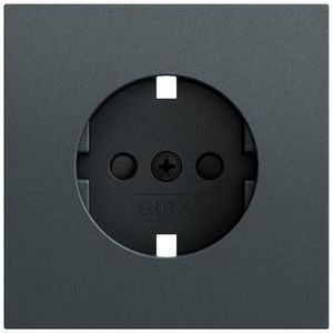 Res-onderdeel: afdekking wandcontactdoos met randaarde Safety Plus System 70 antracit(gel.)
