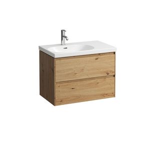 Wastafelonderkast 75cm 2lade wastafH817086 afl.RE wild oak