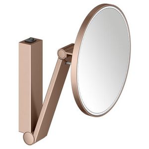 Cosmeticaspiegel wandmodel vierk/verl/wipsch/rood goud geborsteld