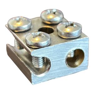 Aardblok / aardklem RVS 1x16mm² - 1x25mm² gechikt voor draadgoot VVE=100