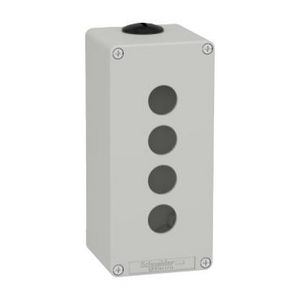Lege behuizing Zamak Grijs RAL7035 4 uitsparingen 22mm 80