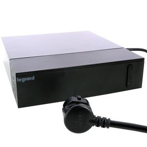 TV Corner Wandcontactdoos 4xPA + 4x2,5A 2 modulen zwart