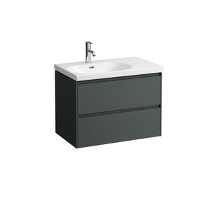 Wastafelonderkast 75cm 2lade wastafH817086 afl.RE traff.grey
