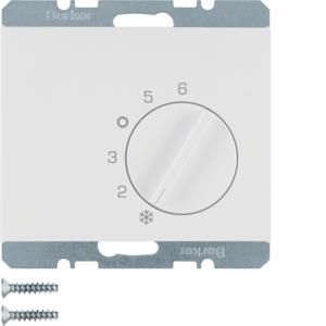 Kamerthermostaat wisselcontact berker K.1 polarwit glanzend