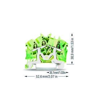 3-draads aardklem 2,5mm² Ex e II- 6307 VVE=100