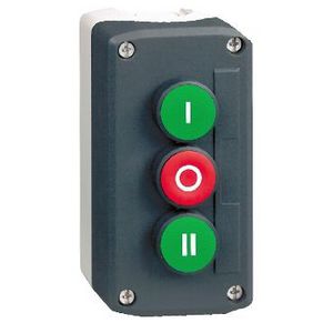 Drukknopkast 3 functies 1NC+2NO Groen/rood/d Harmony XAL-D