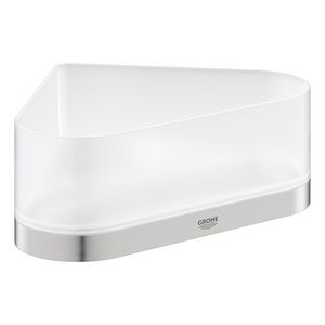 Selection korf met houder hoekmontage 41038DC0 supersteel (rvs look)