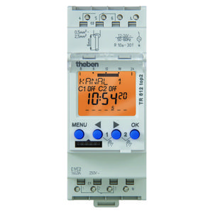 Schakelklok TR 612 top2 24V digi weekprogramma 2 kanaal (2 TE)
