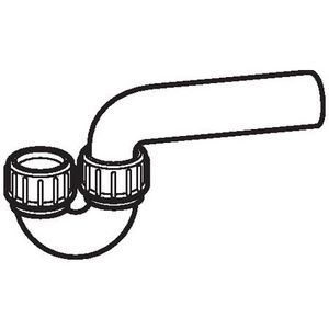 Polyethyleen (PE) sifon inl.vert/uitl.hor.40/50mm