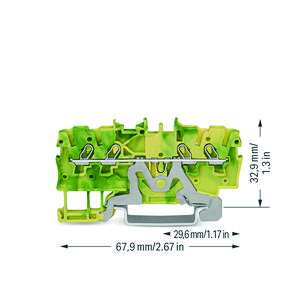4-draads aardklem 1mm² voor Ex e II-groenl VVE=100