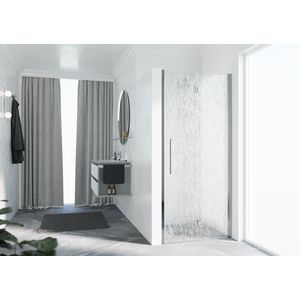 Vouwdeur Y21BS RE 820-860x2000mm chroom aqua