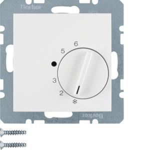 Kamerthermostaat wisselcont. S.1/B.3/B.7 polarwit glanzend