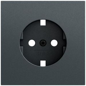 Res-onderdeel: afdekking wandcontactdoos met randaarde System 70 antracit(gel.)