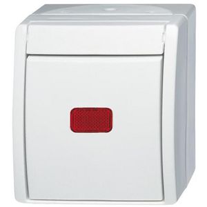 Opbouw wipcontroleschakelaar wis IP44 10AX 250V AC ocean-alpinwit (2601/6 SKW-54)