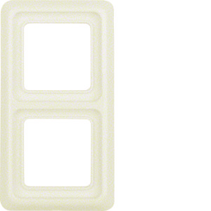 Afdekraam IP44 2-v wit glanzend