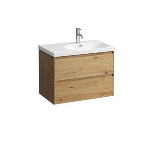 Wastafelonderkast 75cm 2lade wastafH817085 afl.li wild oak