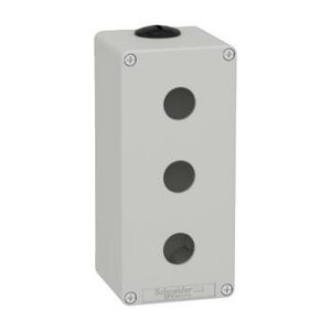 Lege behuizing Zamak Grijs RAL7035 3 uitsparingen 22mm 80