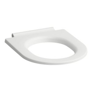 Enkele closetzitting PRO-X zonder deksel RVS scharnieren Mat wit