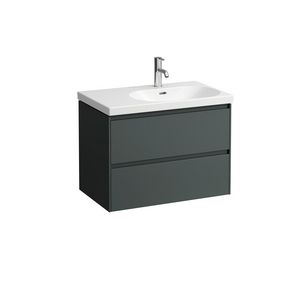 Wastafelonderkast 75cm 2lade wastafH817085 afl.li tra. grey