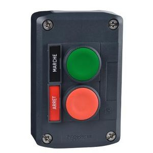 Drukknopkast 2 koppen Verzonken 22mm Groen/Harmony XAL-D
