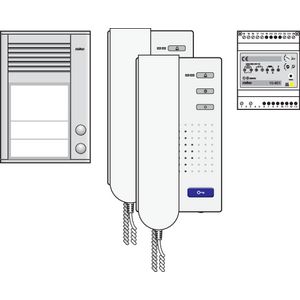 Toegangscontrole - Audiokit met opbouwbuitenpost 2 beldrukkn