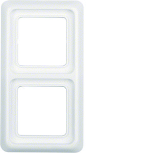 Afdekraam IP44 2-v polarwit glanzend