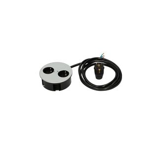 Twist 2x 230V 2m RA (stekker los bij) chroommat