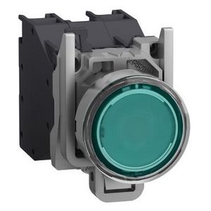 Illuminated pushbutton green boot 24 240V Exp. atm.