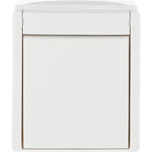 Opbouw wipschakelaar kruis IP44 10 AX 250V AC ocean-alpinwit (2601/7 W-54)