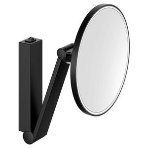 Cosmeticaspiegel wandmodel vierkant/verlichtzwart mat