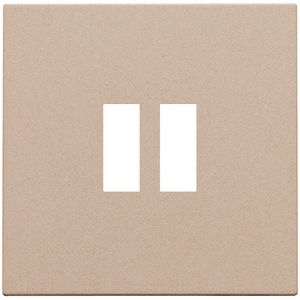 Afwerkingsset dubbele USB-A-lader champagne coated