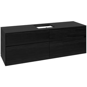 Wastafelonderkast Collaro 1600x548x500mm Black Oak C13400AB
