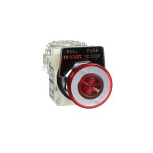 Vuistslagknop 41mm Verlicht 110-120V AC 1C/O Harmony 9001K