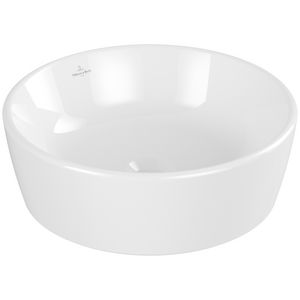 Architectura opzetwaskom Ø450mm wit Alpin ongeslepen met overloop