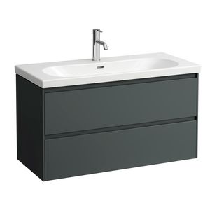 Wastafelonderbouwkast 100cm 2laden wastafel 810089 traf.grey
