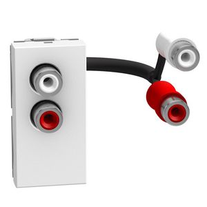 Light Now dubbele RCA contactdoos 1 mod wit