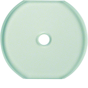 Afdekraam 1-v middenstuk voor draaischak. Serie Glas helder