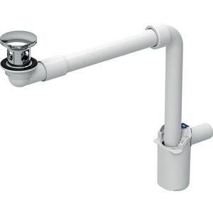 wastafelafvoer, push open Ø32mm, gl-chroom
