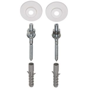 Fonteinbevestingset met stokeind M8x80 verzinkt