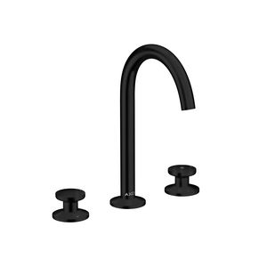 AXOR One 3-gats wastafelkraan Select 130 incl. Push-open plug mat zwart