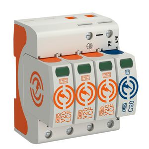 Netoverspanningsbeveiliging V20 lekstroomvrij 3P+NPE 280V
