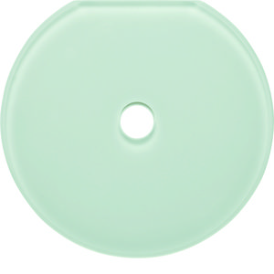 Afdekraam 1-v eindstuk voor draaischak. Serie Glas polarwit