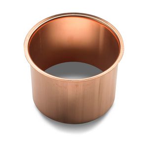 Koperen HWA tapeind/steekpijp vlak 60mm lengte 100mm bakgoot