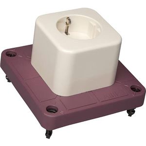 Deksel 3640 1-v wandcontactdoos rood recycled kunstst VVE=25