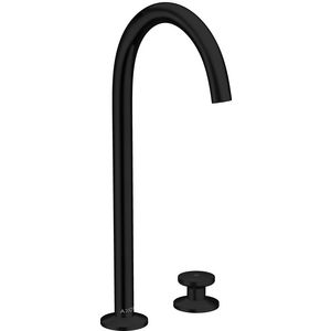 AXOR One 2-gats wastafelkraan Select 260 incl. Push-open plug mat zwart