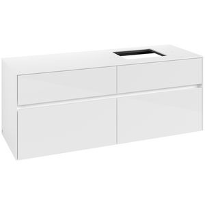 Wastafelonderkast Collaro 1400x548x500mm Glossy White C13300DH