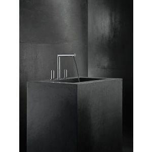 AXOR Uno 3-gats wastafelmengkraan 200+Zero-greep incl. trekwaste chroom