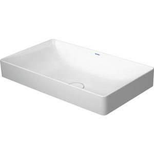 DURASQUARE #235560 opzetwastafel 600mm wit zonder kraangat geslepen onderzijde