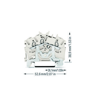 3-draad afschermklem 2,5mm² mark.zijkant/midden 6308 VVE=100