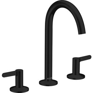 AXOR One 3-gats wastafelkraan 130 incl. Push-open plug mat zwart